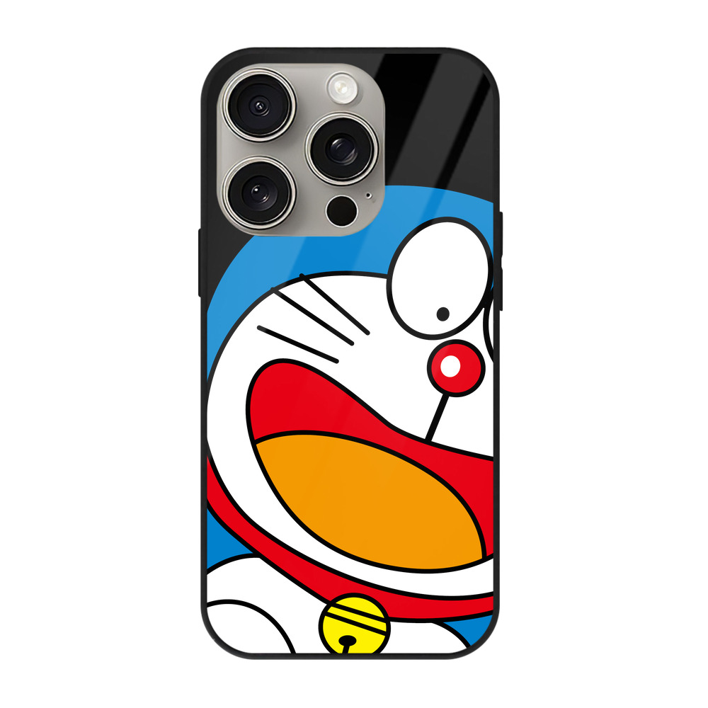 （画像用） ドラえもん Doraemon 【iPhone15Pro対応】スマホケース 耐衝撃＆黄変防止 背面ガラス