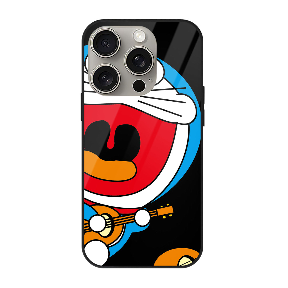 （画像用） ドラえもん Doraemon 【iPhone15Pro対応】スマホケース 耐衝撃＆黄変防止 背面ガラス