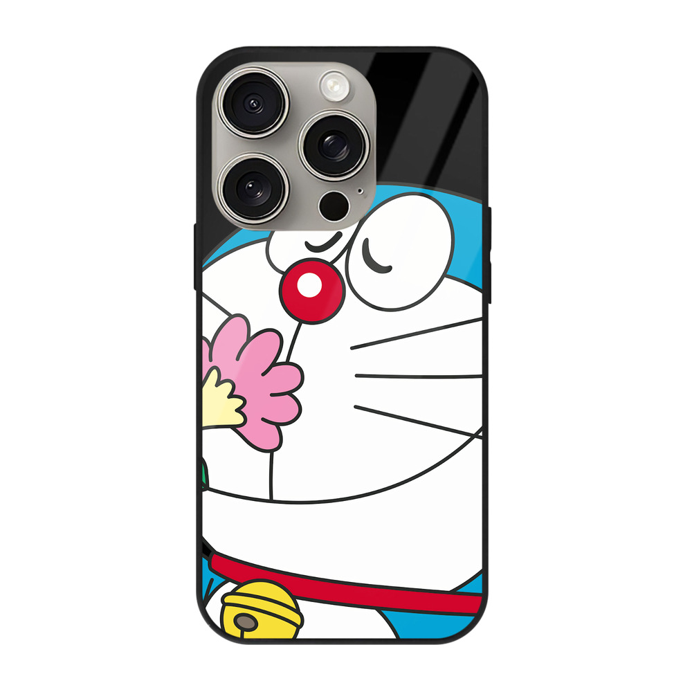 （画像用） ドラえもん Doraemon 【iPhone15Pro対応】スマホケース 耐衝撃＆黄変防止 背面ガラス