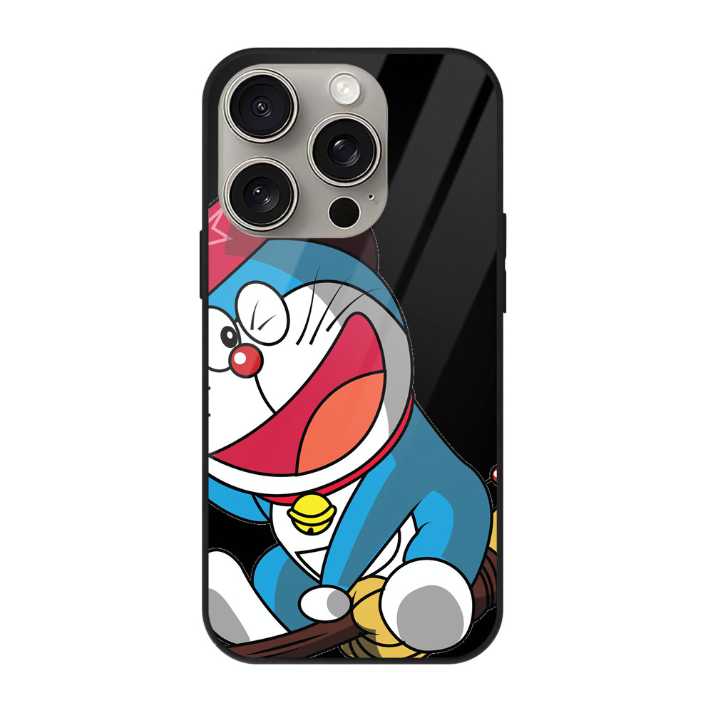 （画像用） ドラえもん Doraemon 【iPhone15Pro対応】スマホケース 耐衝撃＆黄変防止 背面ガラス