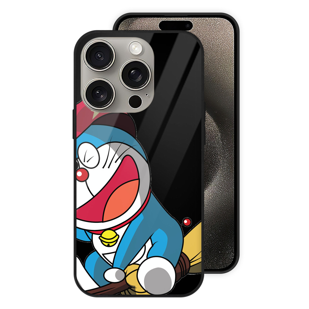（画像用） ドラえもん Doraemon 【iPhone15Pro対応】スマホケース 耐衝撃＆黄変防止 背面ガラス