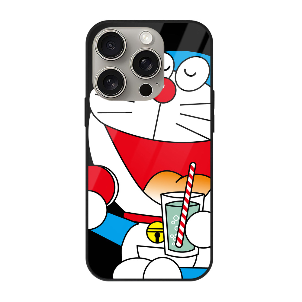 （画像用） ドラえもん Doraemon 【iPhone15Pro対応】スマホケース 耐衝撃＆黄変防止 背面ガラス
