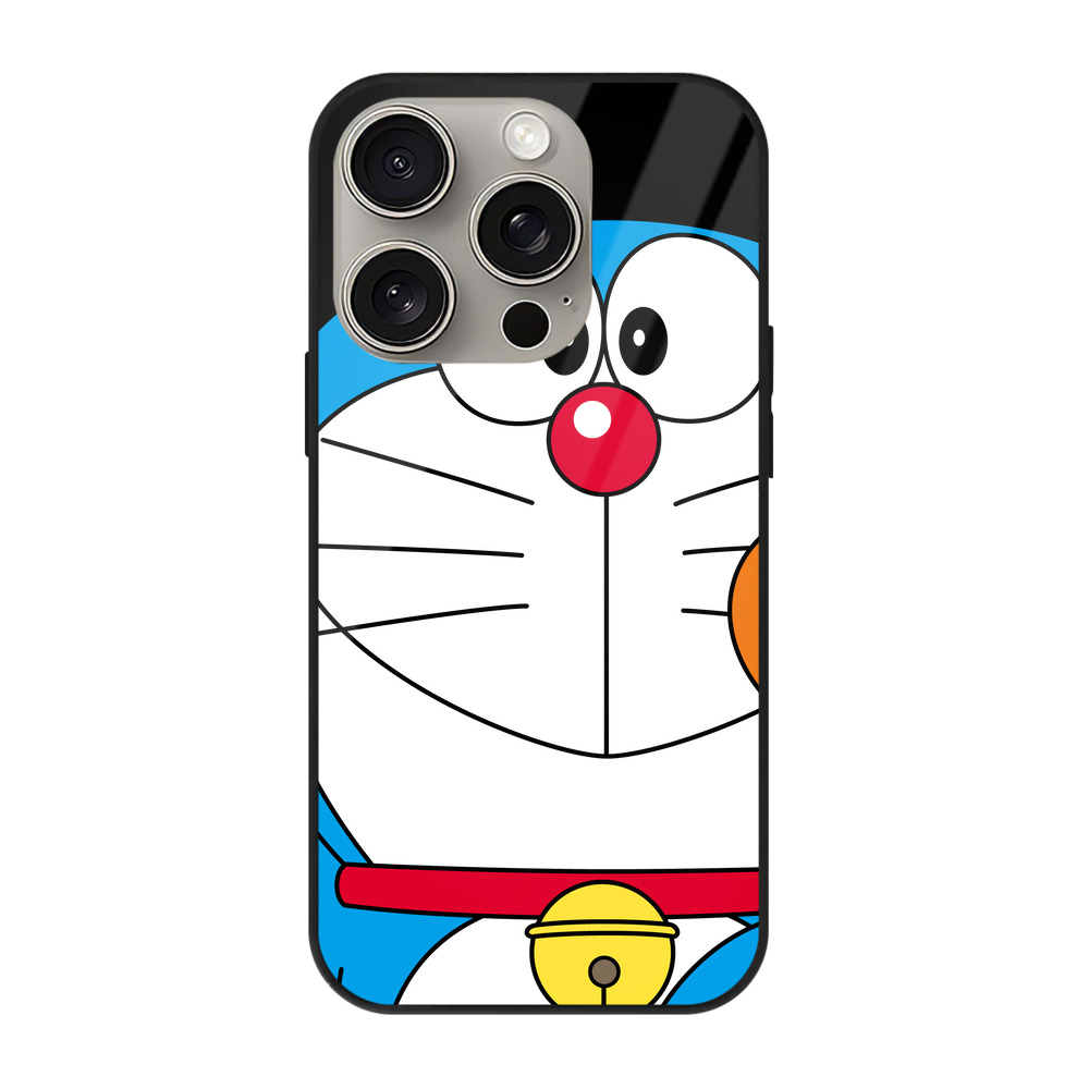 （画像用） ドラえもん Doraemon 【iPhone15Pro対応】スマホケース 耐衝撃＆黄変防止 背面ガラス