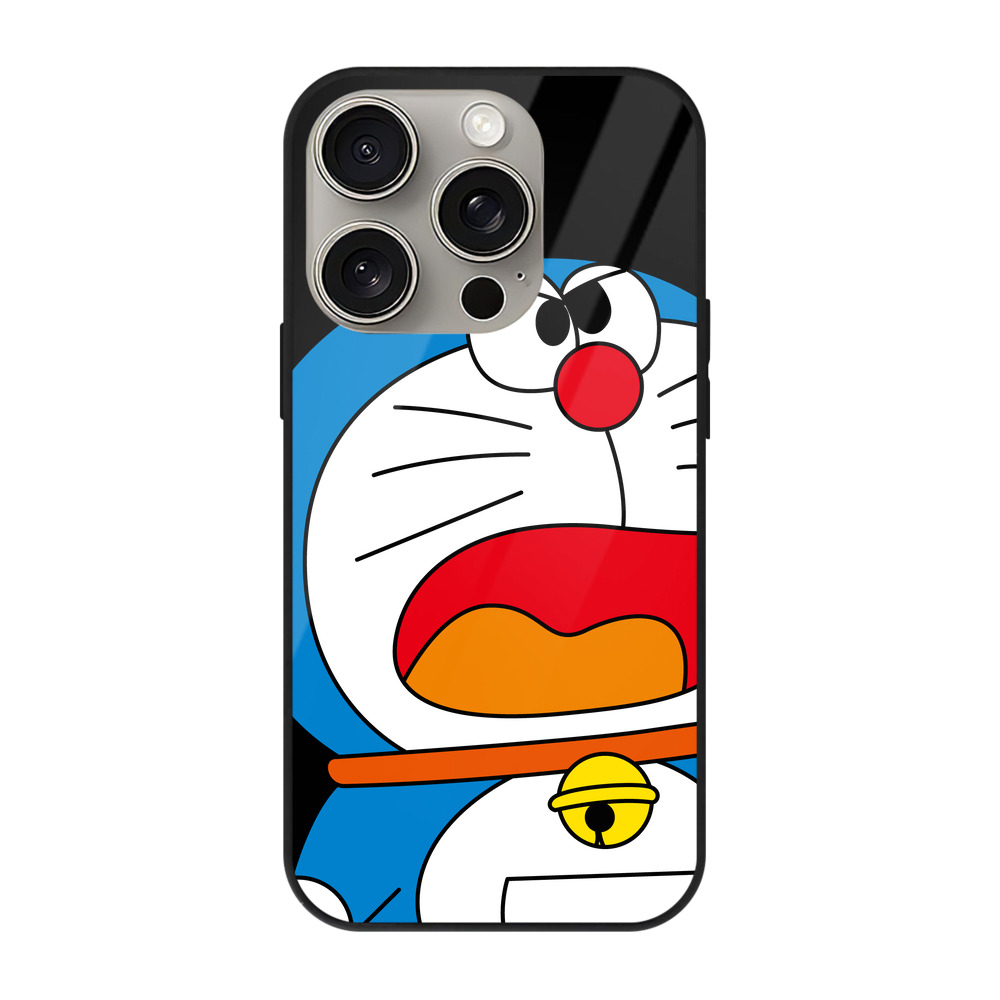 （画像用） ドラえもん Doraemon 【iPhone15Pro対応】スマホケース 耐衝撃＆黄変防止 背面ガラス