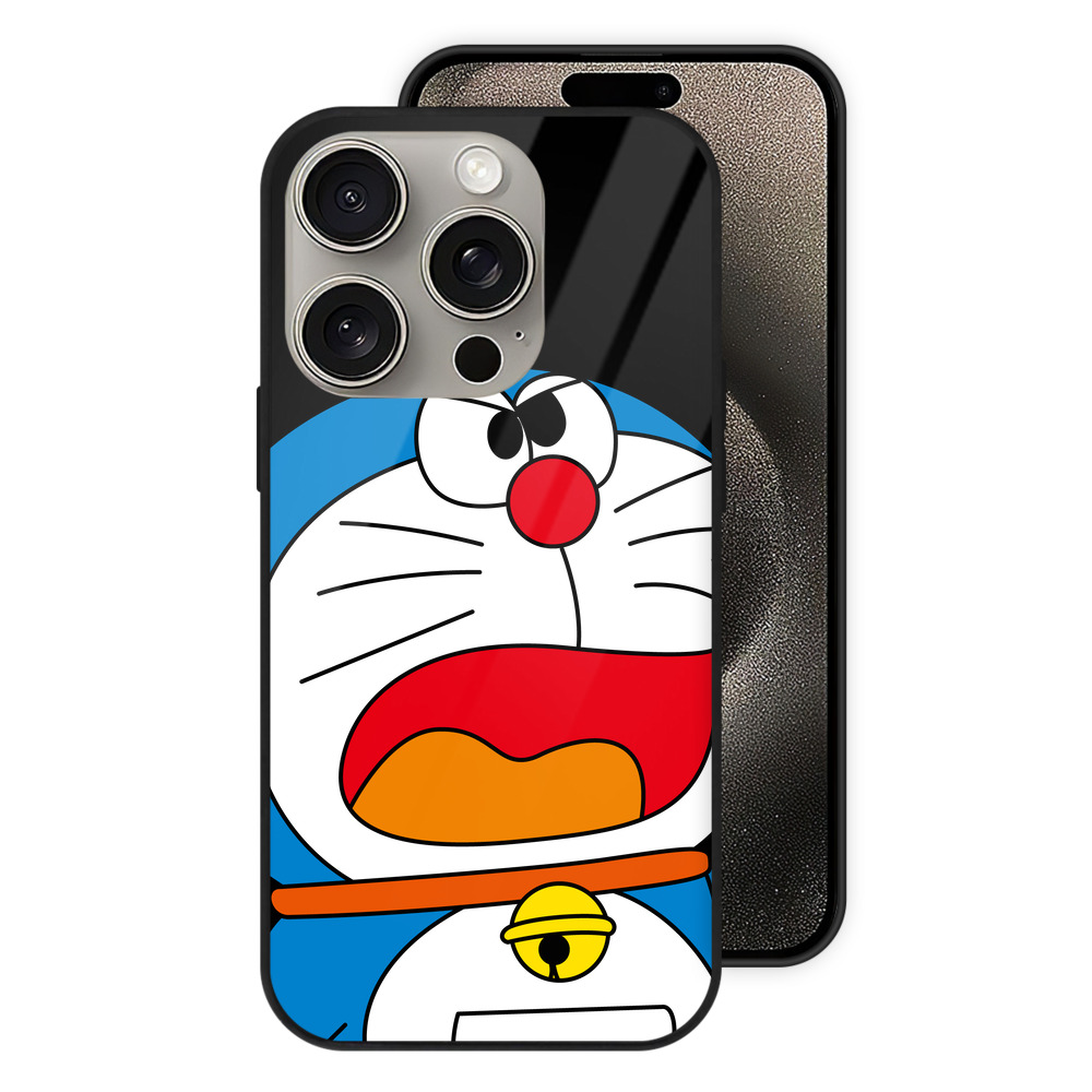 （画像用） ドラえもん Doraemon 【iPhone15Pro対応】スマホケース 耐衝撃＆黄変防止 背面ガラス