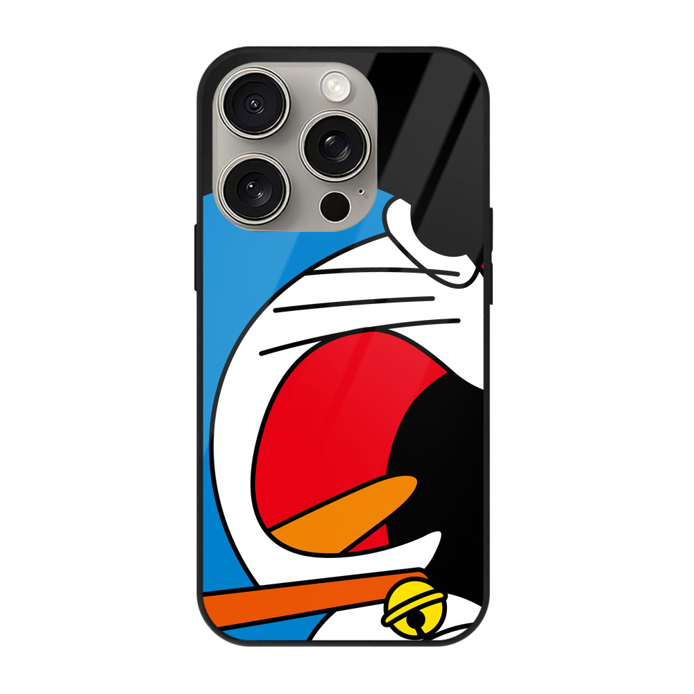 （画像用） ドラえもん Doraemon 【iPhone15Pro対応】スマホケース 耐衝撃＆黄変防止 背面ガラス