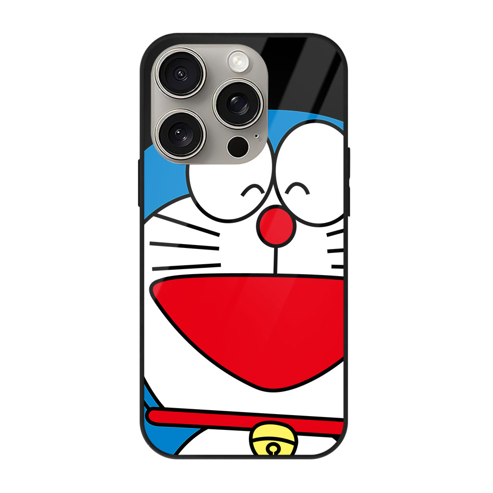 （画像用） ドラえもん Doraemon 【iPhone15Pro対応】スマホケース 耐衝撃＆黄変防止 背面ガラス