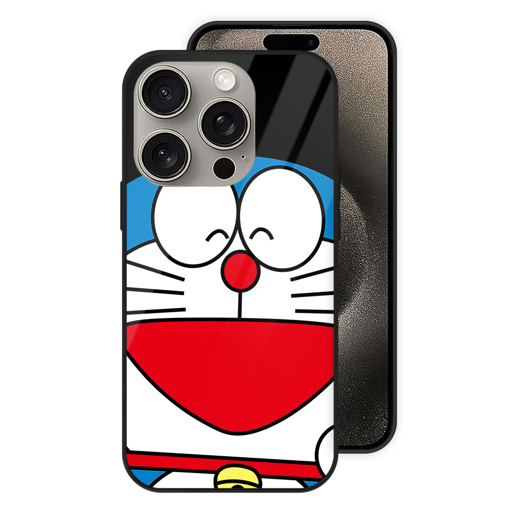 （画像用） ドラえもん Doraemon 【iPhone15Pro対応】スマホケース 耐衝撃＆黄変防止 背面ガラス