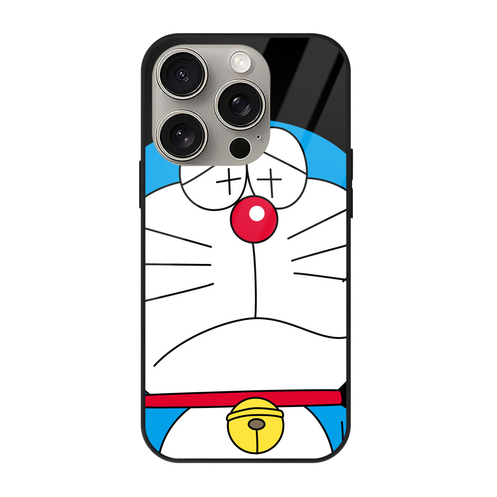 （画像用） ドラえもん Doraemon 【iPhone15Pro対応】スマホケース 耐衝撃＆黄変防止 背面ガラス