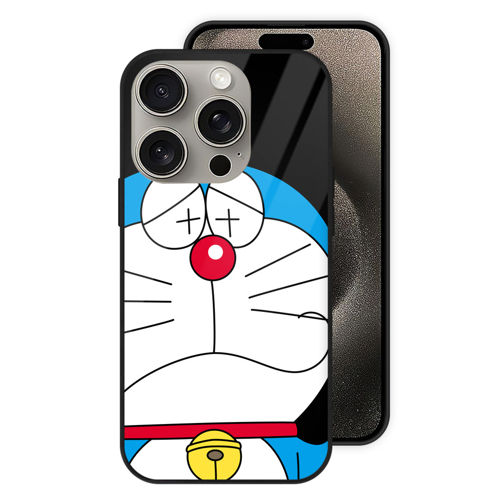 （画像用） ドラえもん Doraemon 【iPhone15Pro対応】スマホケース 耐衝撃＆黄変防止 背面ガラス