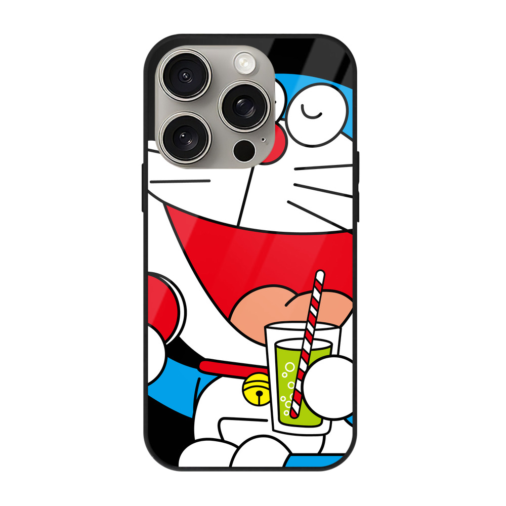 （画像用） ドラえもん Doraemon 【iPhone15Pro対応】スマホケース 耐衝撃＆黄変防止 背面ガラス