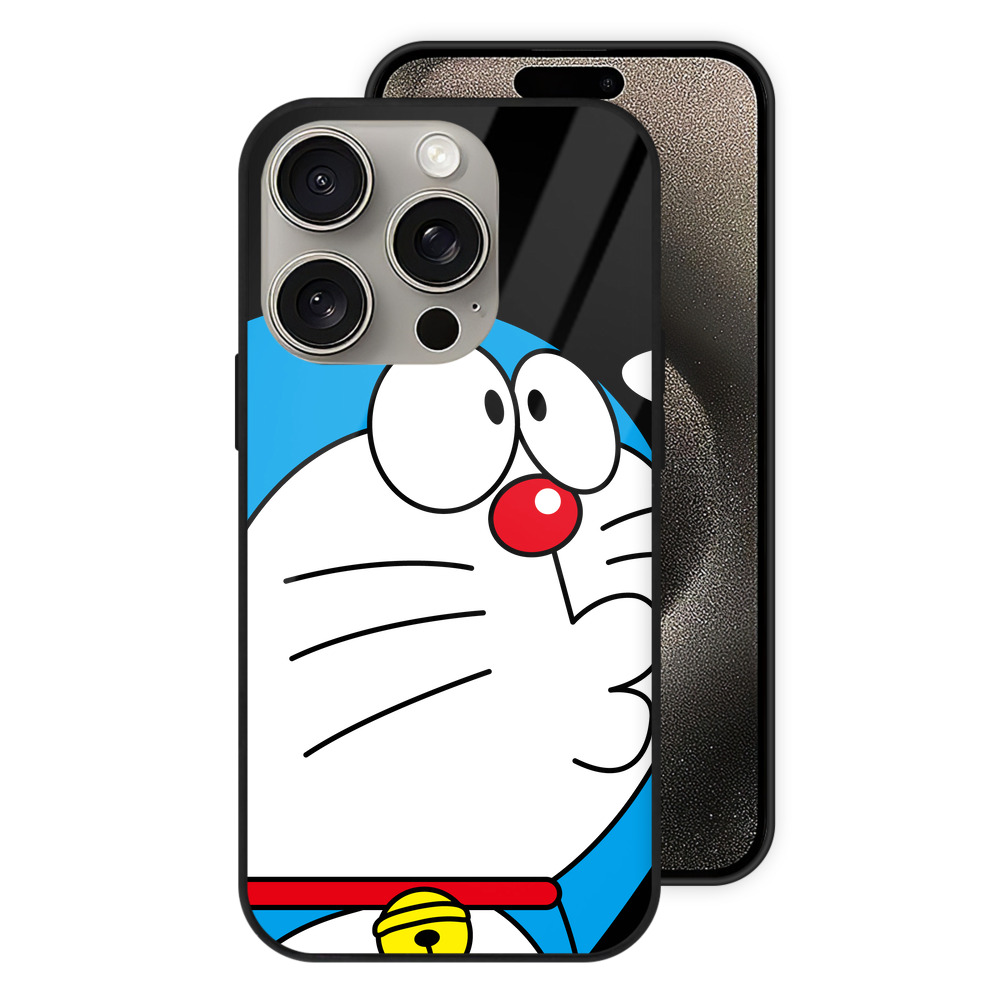 （画像用） ドラえもん Doraemon 【iPhone15Pro対応】スマホケース 耐衝撃＆黄変防止 背面ガラス