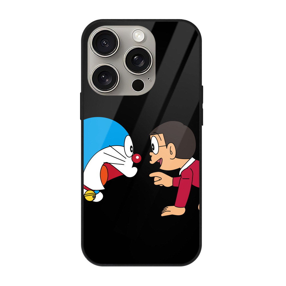 （画像用） ドラえもん 野比 のび太 Doraemon Nobita Nobi 【iPhone15Pro対応】スマホケース 耐衝撃＆黄変防止 背面ガラス