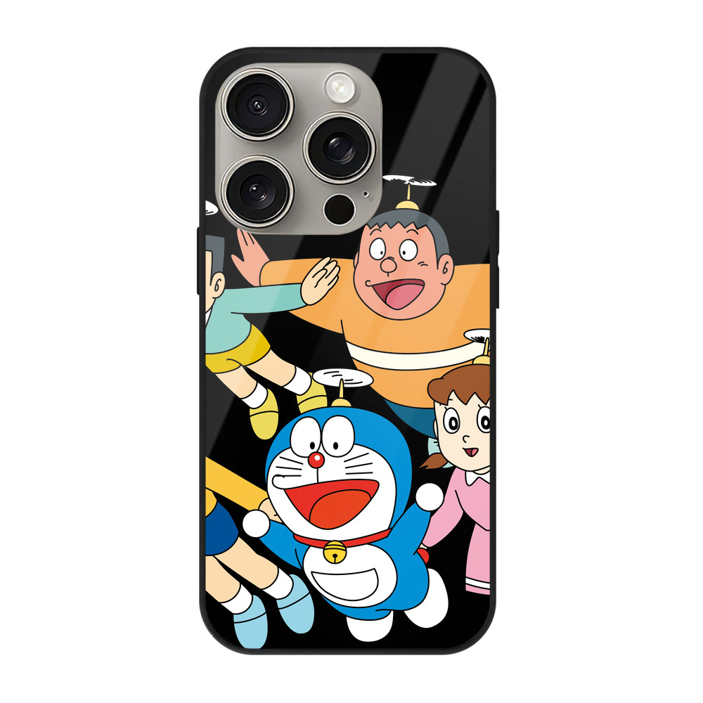 （画像用） ドラえもん 骨川 スネ夫 Doraemon Honekawa Suneo 【iPhone15Pro対応】スマホケース 耐衝撃＆黄変防止 背面ガラス
