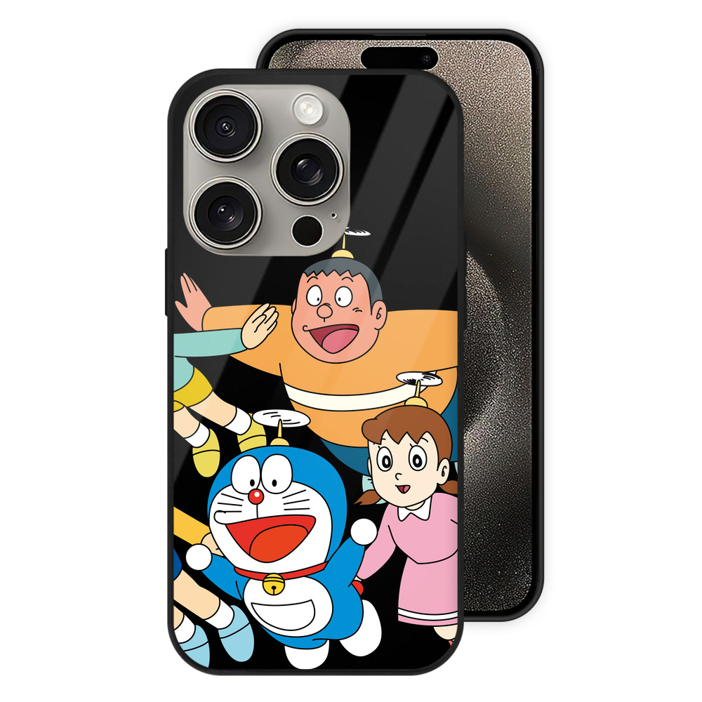 （画像用） ドラえもん 骨川 スネ夫 Doraemon Honekawa Suneo 【iPhone15Pro対応】スマホケース 耐衝撃＆黄変防止 背面ガラス