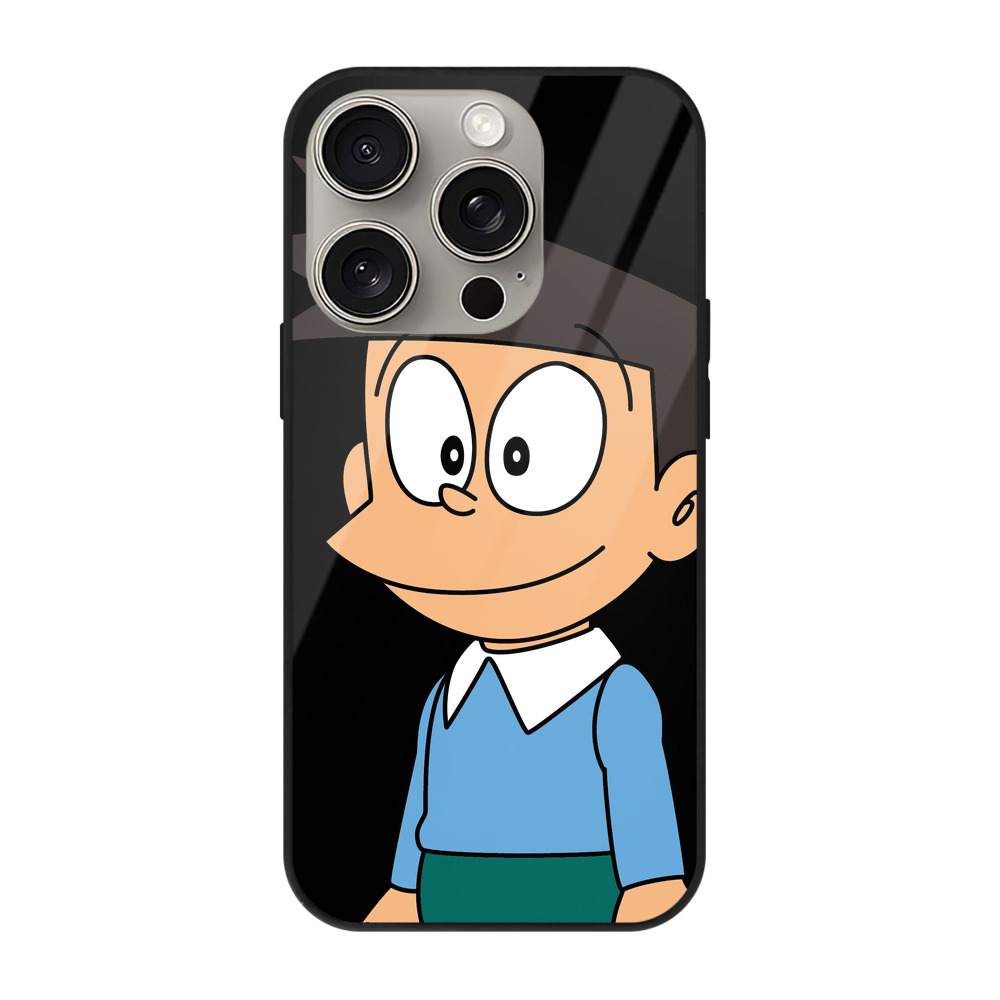 （画像用） ドラえもん 骨川 スネ夫 Doraemon Honekawa Suneo 【iPhone15Pro対応】スマホケース 耐衝撃＆黄変防止 背面ガラス