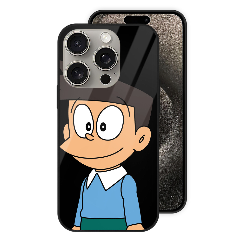 （画像用） ドラえもん 骨川 スネ夫 Doraemon Honekawa Suneo 【iPhone15Pro対応】スマホケース 耐衝撃＆黄変防止 背面ガラス