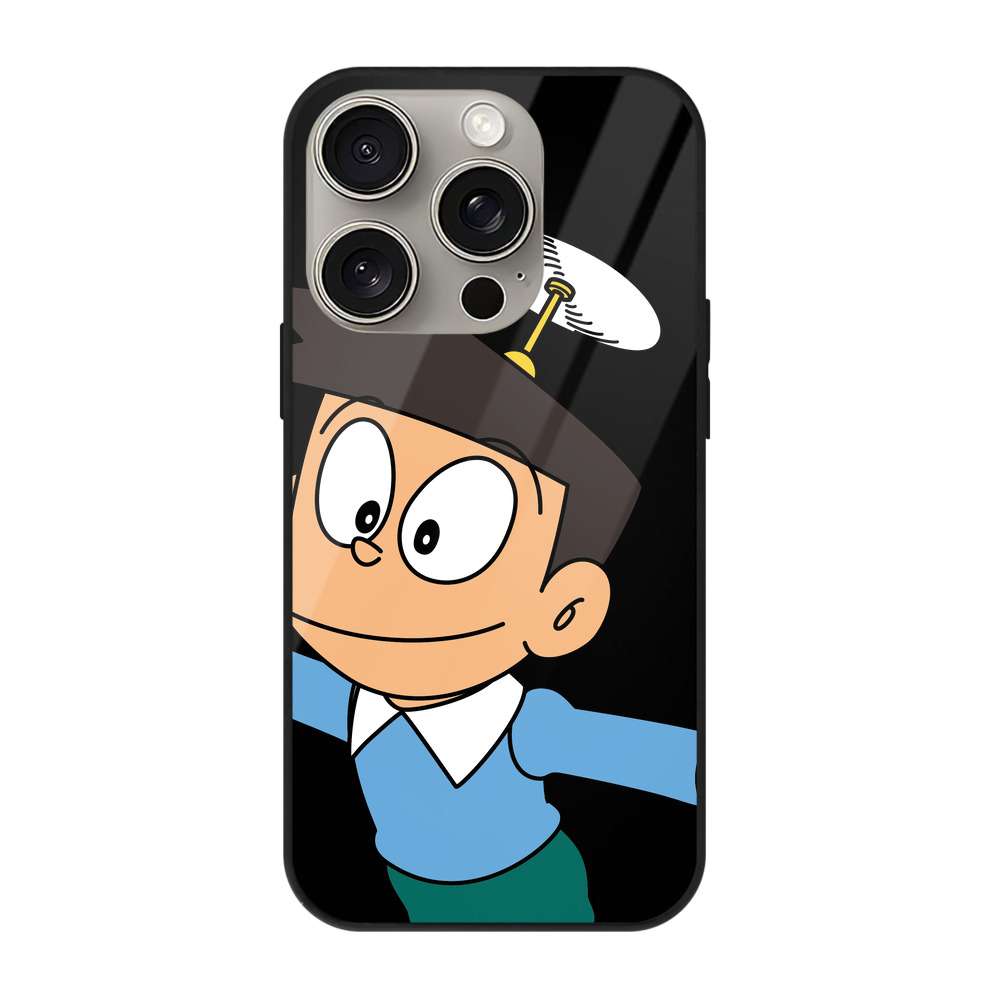 （画像用） ドラえもん 骨川 スネ夫 Doraemon Honekawa Suneo 【iPhone15Pro対応】スマホケース 耐衝撃＆黄変防止 背面ガラス