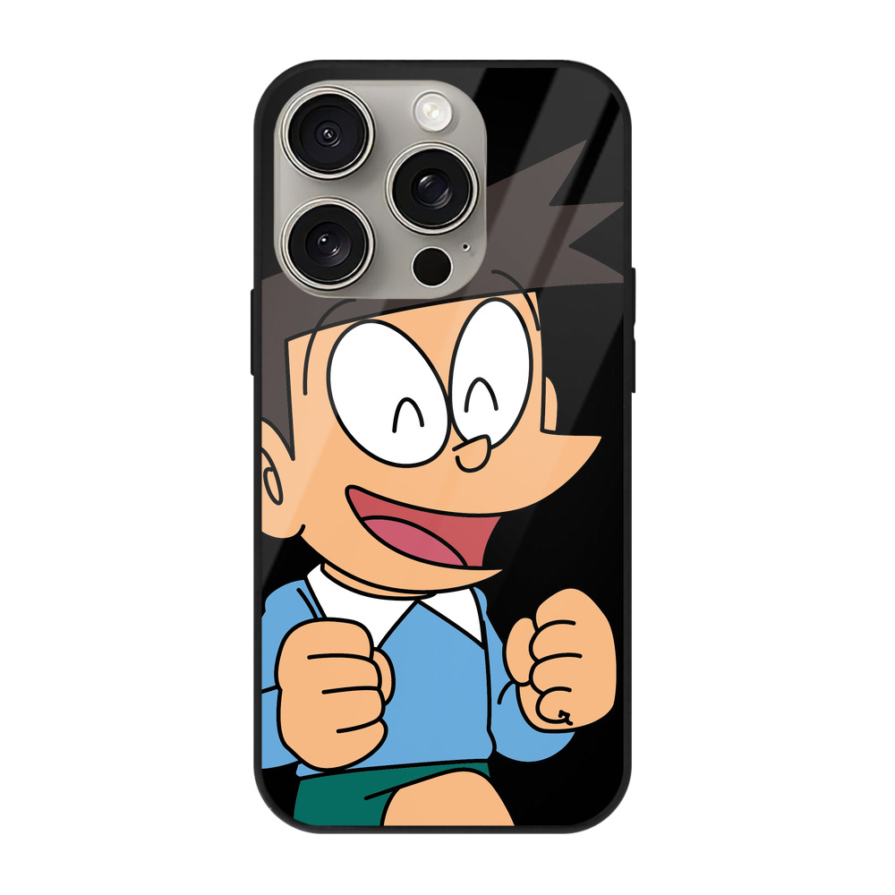 （画像用） ドラえもん 骨川 スネ夫 Doraemon Honekawa Suneo 【iPhone15Pro対応】スマホケース 耐衝撃＆黄変防止 背面ガラス