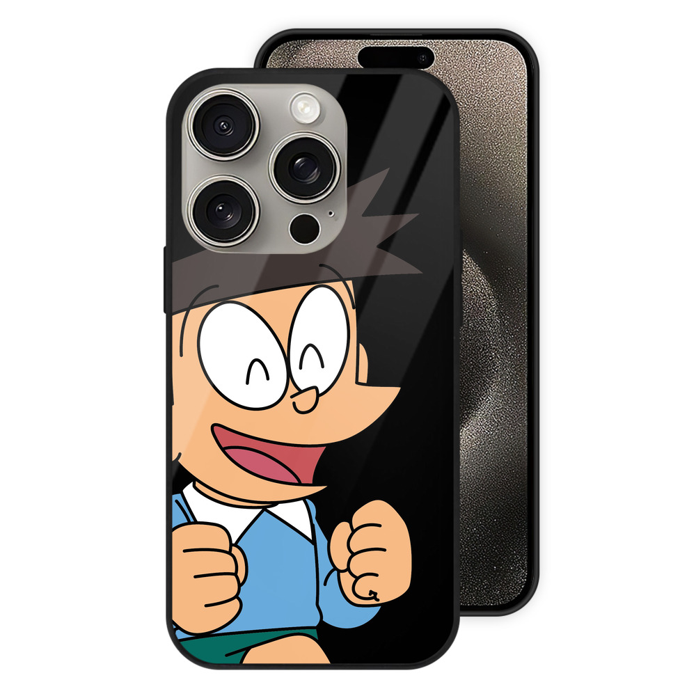 （画像用） ドラえもん 骨川 スネ夫 Doraemon Honekawa Suneo 【iPhone15Pro対応】スマホケース 耐衝撃＆黄変防止 背面ガラス