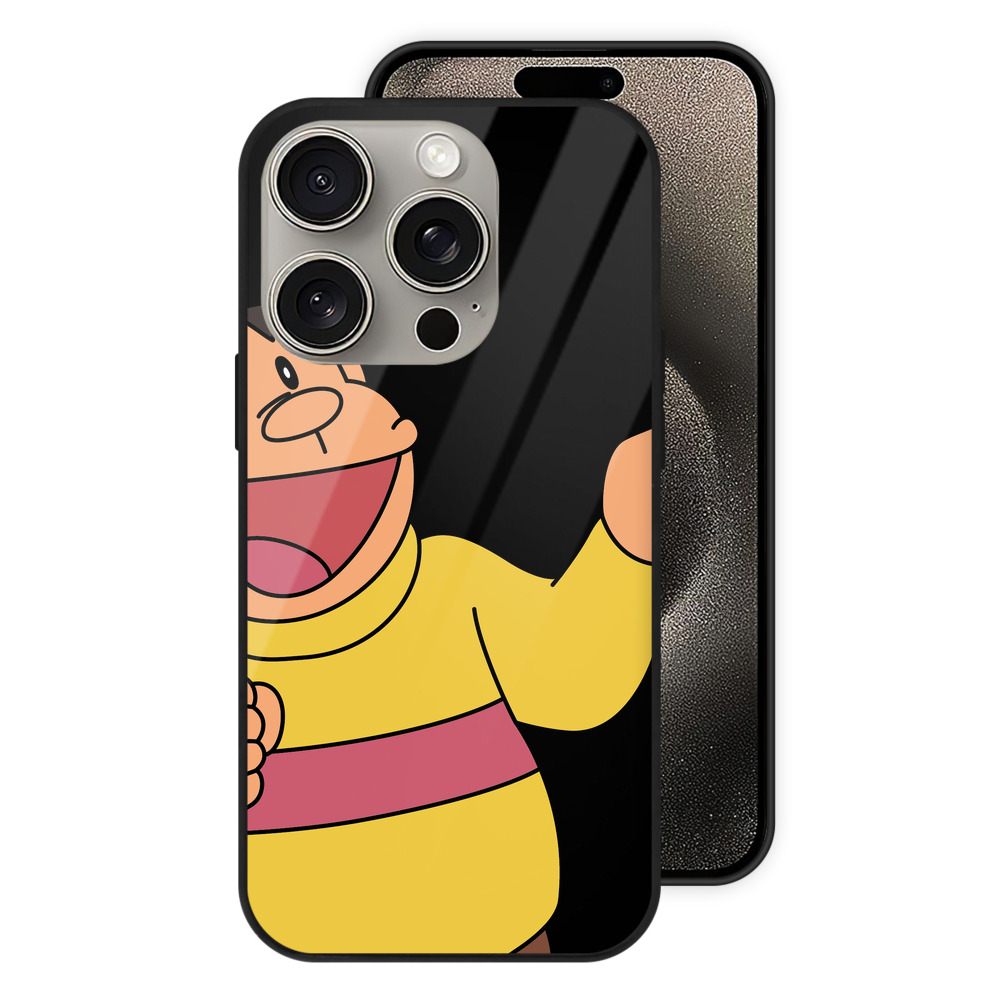 （画像用） ドラえもん 剛田武 Doraemon Gouta Takeshi 【iPhone15Pro対応】スマホケース 耐衝撃＆黄変防止 背面ガラス