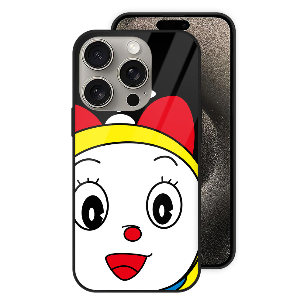 （画像用） ドラえもん ドラミ Doraemon Dorami 【iPhone15Pro対応】スマホケース 耐衝撃＆黄変防止 背面ガラス