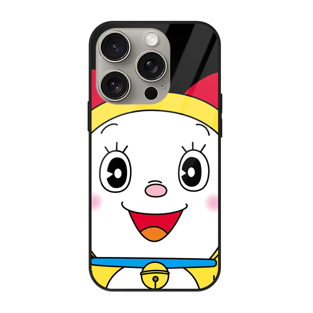 （画像用） ドラえもん ドラミ Doraemon Dorami 【iPhone15Pro対応】スマホケース 耐衝撃＆黄変防止 背面ガラス