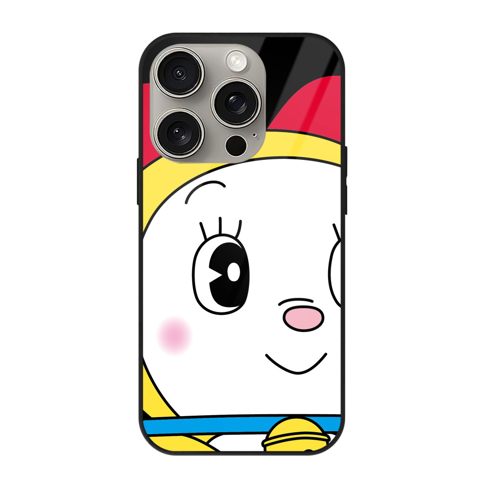（画像用） ドラえもん ドラミ Doraemon Dorami 【iPhone15Pro対応】スマホケース 耐衝撃＆黄変防止 背面ガラス
