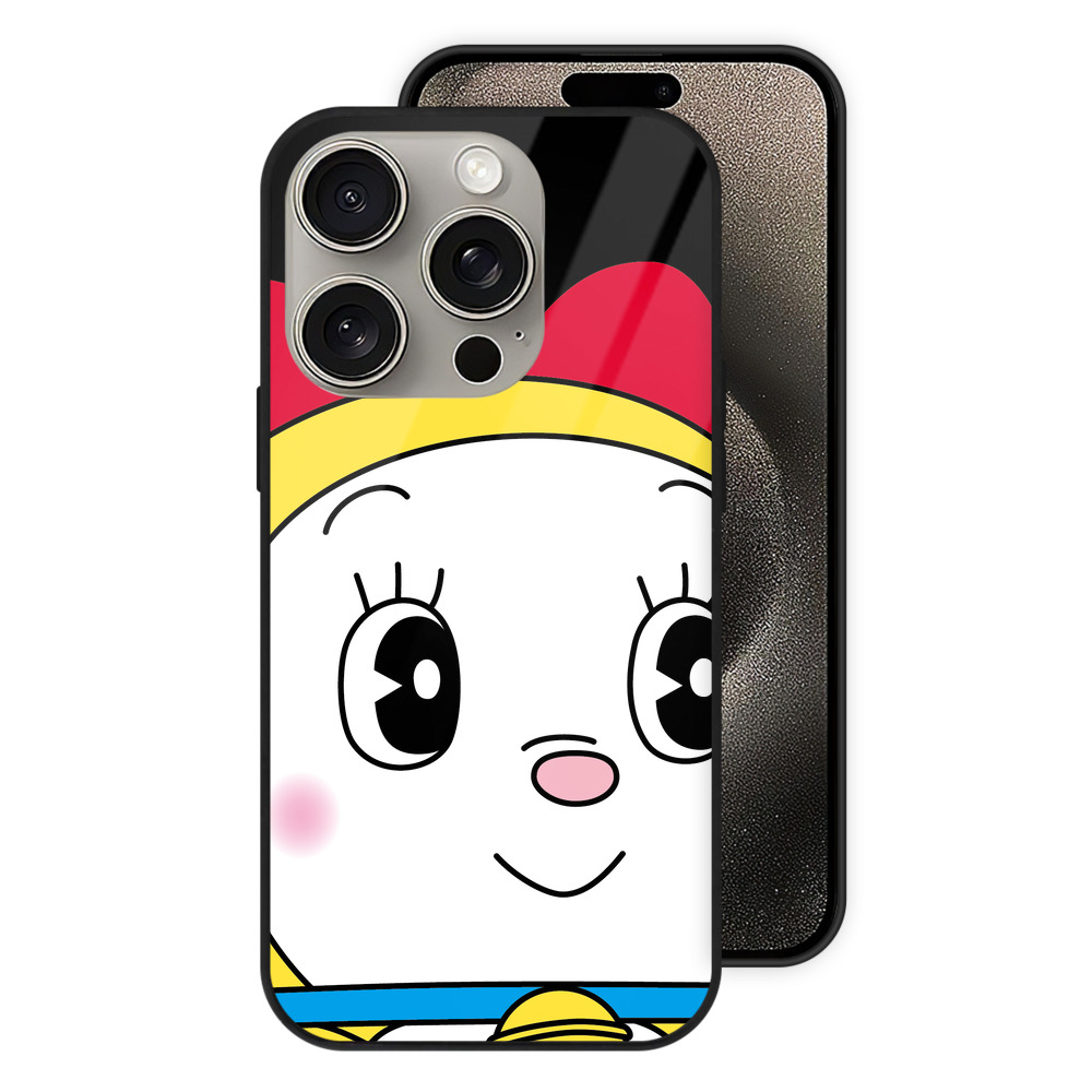 （画像用） ドラえもん ドラミ Doraemon Dorami 【iPhone15Pro対応】スマホケース 耐衝撃＆黄変防止 背面ガラス