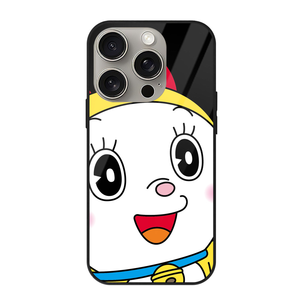 （画像用） ドラえもん ドラミ Doraemon Dorami 【iPhone15Pro対応】スマホケース 耐衝撃＆黄変防止 背面ガラス