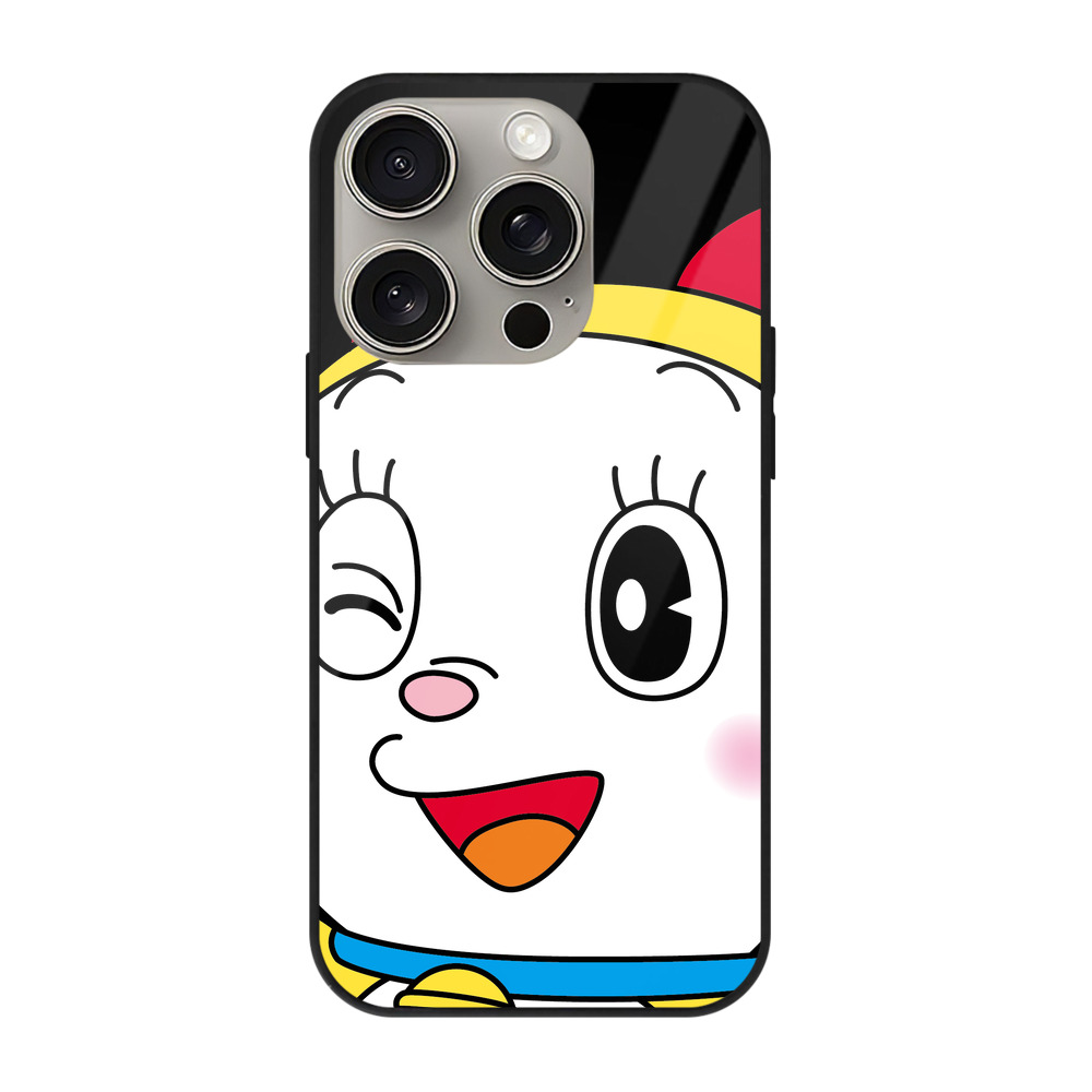 （画像用） ドラえもん ドラミ Doraemon Dorami 【iPhone15Pro対応】スマホケース 耐衝撃＆黄変防止 背面ガラス