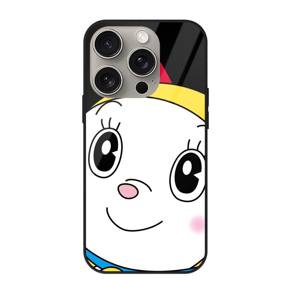 （画像用） ドラえもん ドラミ Doraemon Dorami 【iPhone15Pro対応】スマホケース 耐衝撃＆黄変防止 背面ガラス
