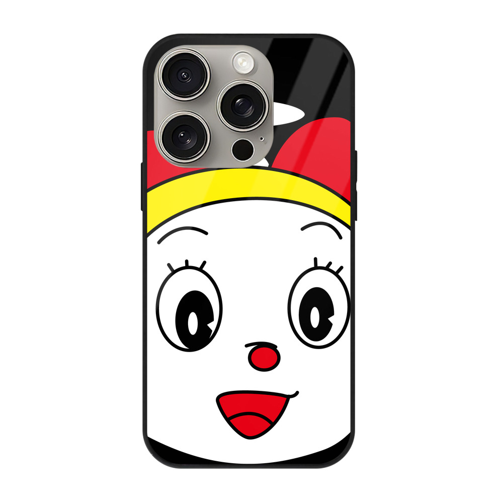 （画像用） ドラえもん ドラミ Doraemon Dorami 【iPhone15Pro対応】スマホケース 耐衝撃＆黄変防止 背面ガラス