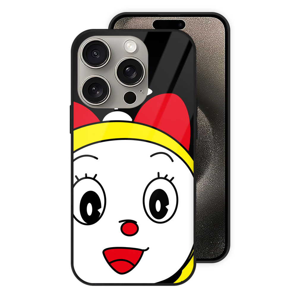 （画像用） ドラえもん ドラミ Doraemon Dorami 【iPhone15Pro対応】スマホケース 耐衝撃＆黄変防止 背面ガラス