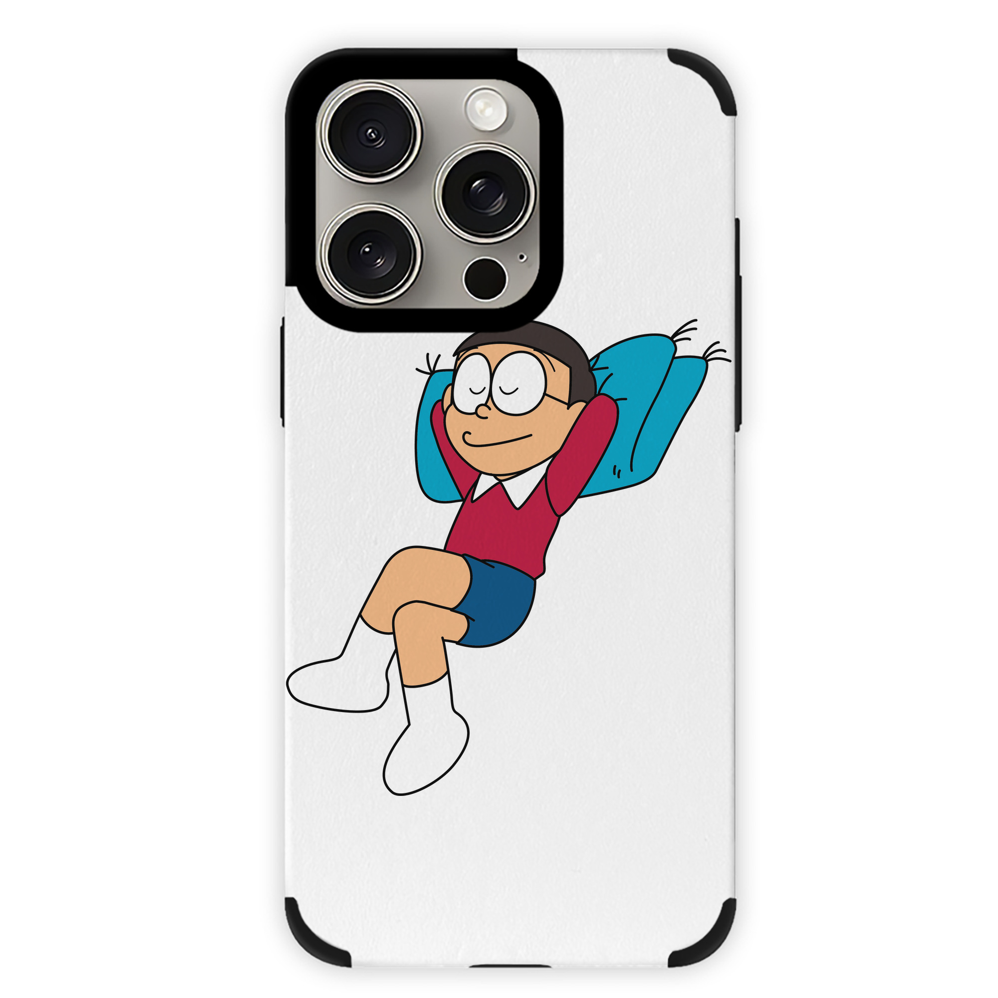 （画像用） ドラえもん 野比 のび太 Doraemon Nobita Nobi 【iPhone15ProMax対応】 PUレザー スマホケース 耐衝撃＆黄変防止