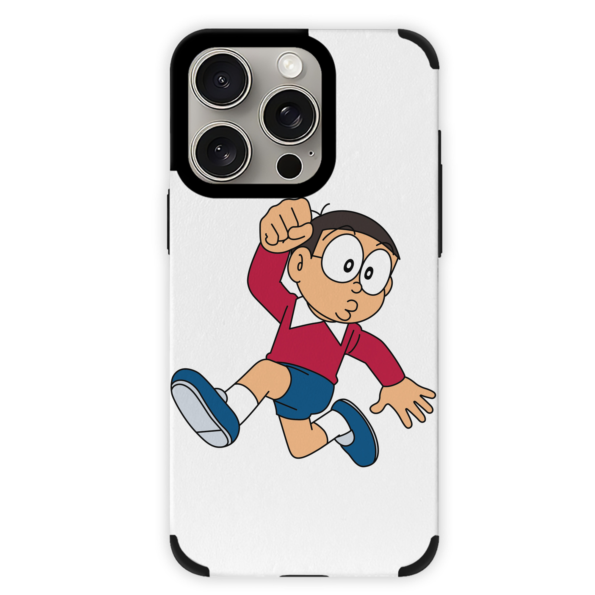 （画像用） ドラえもん 野比 のび太 Doraemon Nobita Nobi 【iPhone15ProMax対応】 PUレザー スマホケース 耐衝撃＆黄変防止