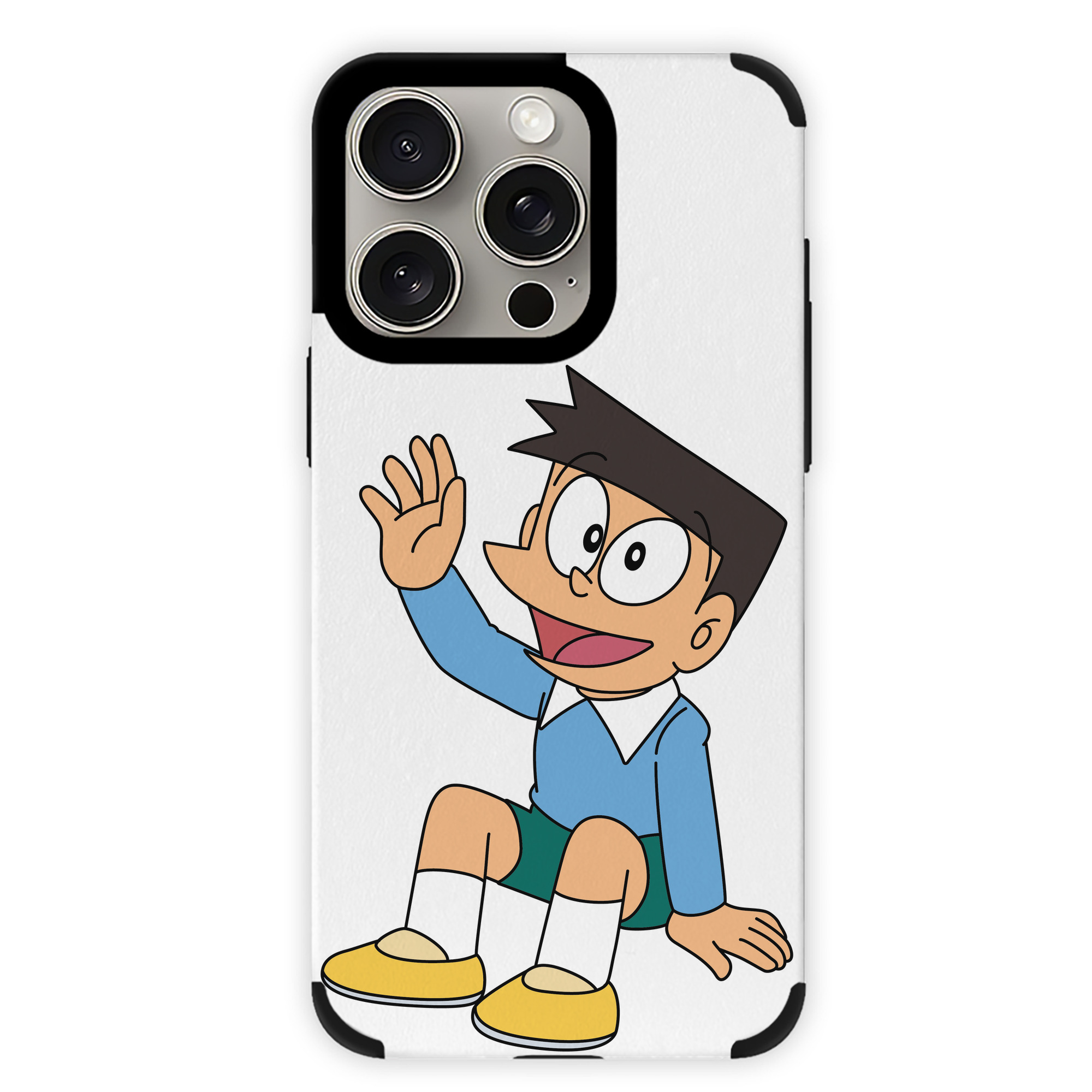（画像用） ドラえもん 骨川 スネ夫 Doraemon Honekawa Suneo 【iPhone15ProMax対応】 PUレザー スマホケース 耐衝撃＆黄変防止