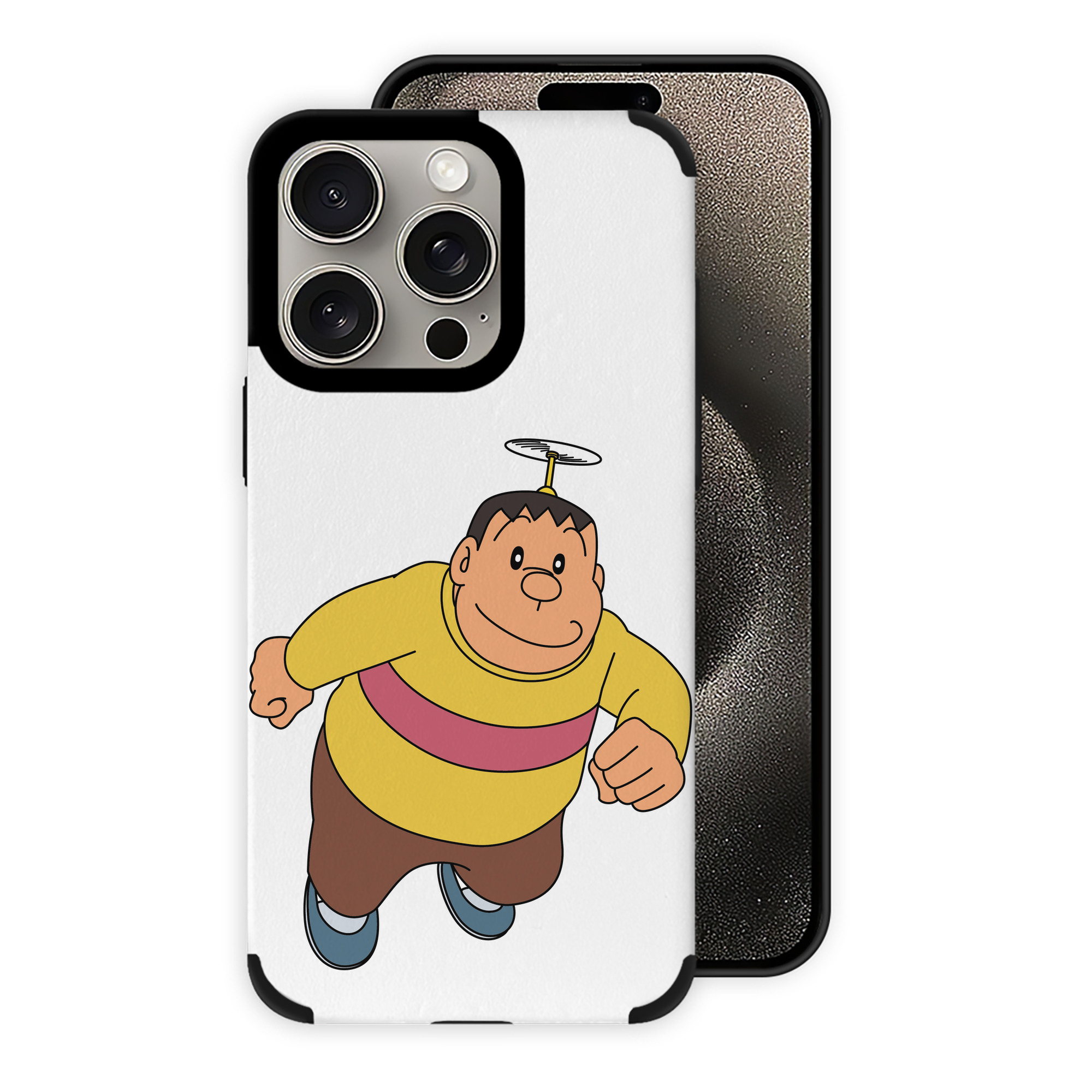 （画像用） ドラえもん 剛田武 Doraemon Gouta Takeshi 【iPhone15ProMax対応】 PUレザー スマホケース 耐衝撃＆黄変防止