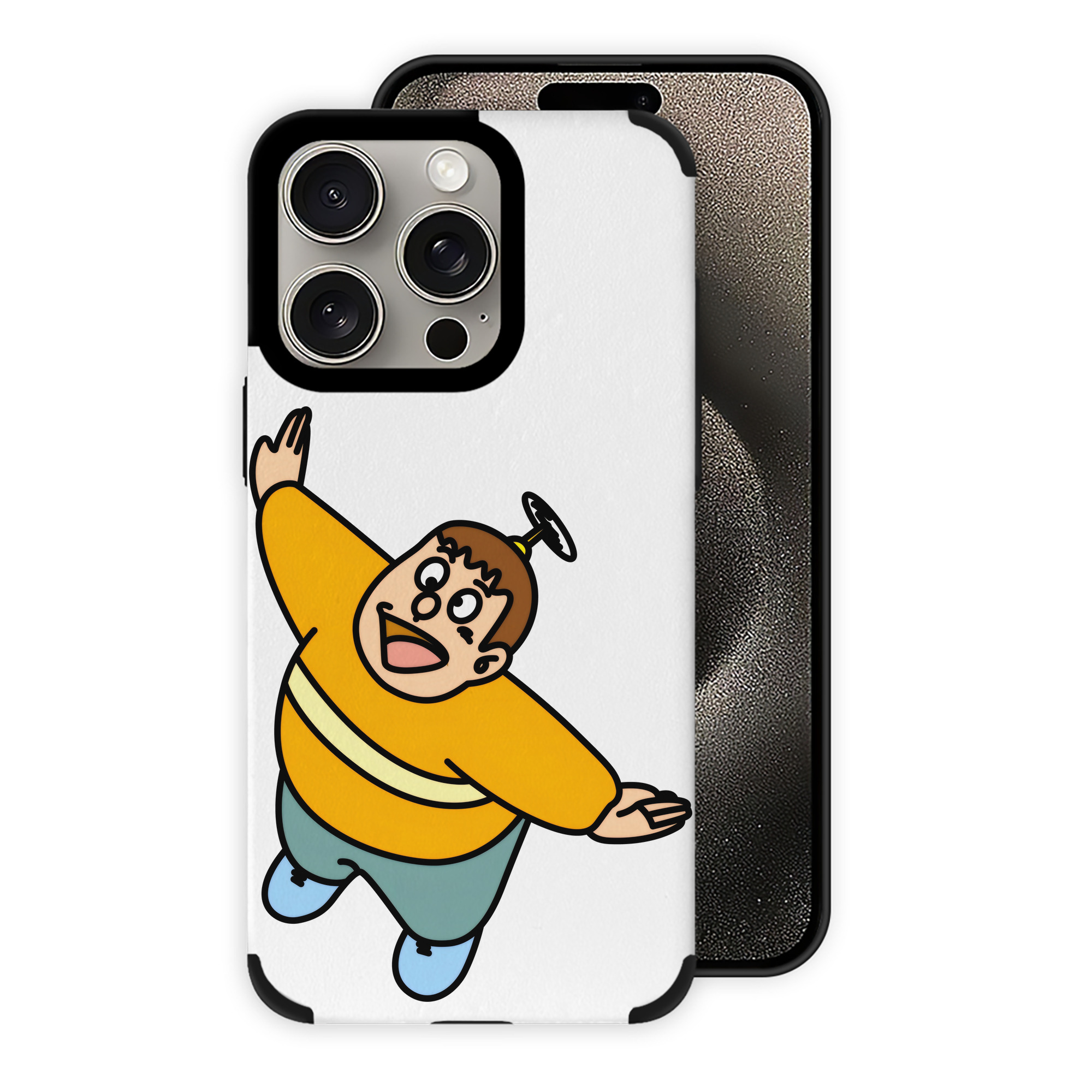 （画像用） ドラえもん 剛田武 Doraemon Gouta Takeshi 【iPhone15ProMax対応】 PUレザー スマホケース 耐衝撃＆黄変防止