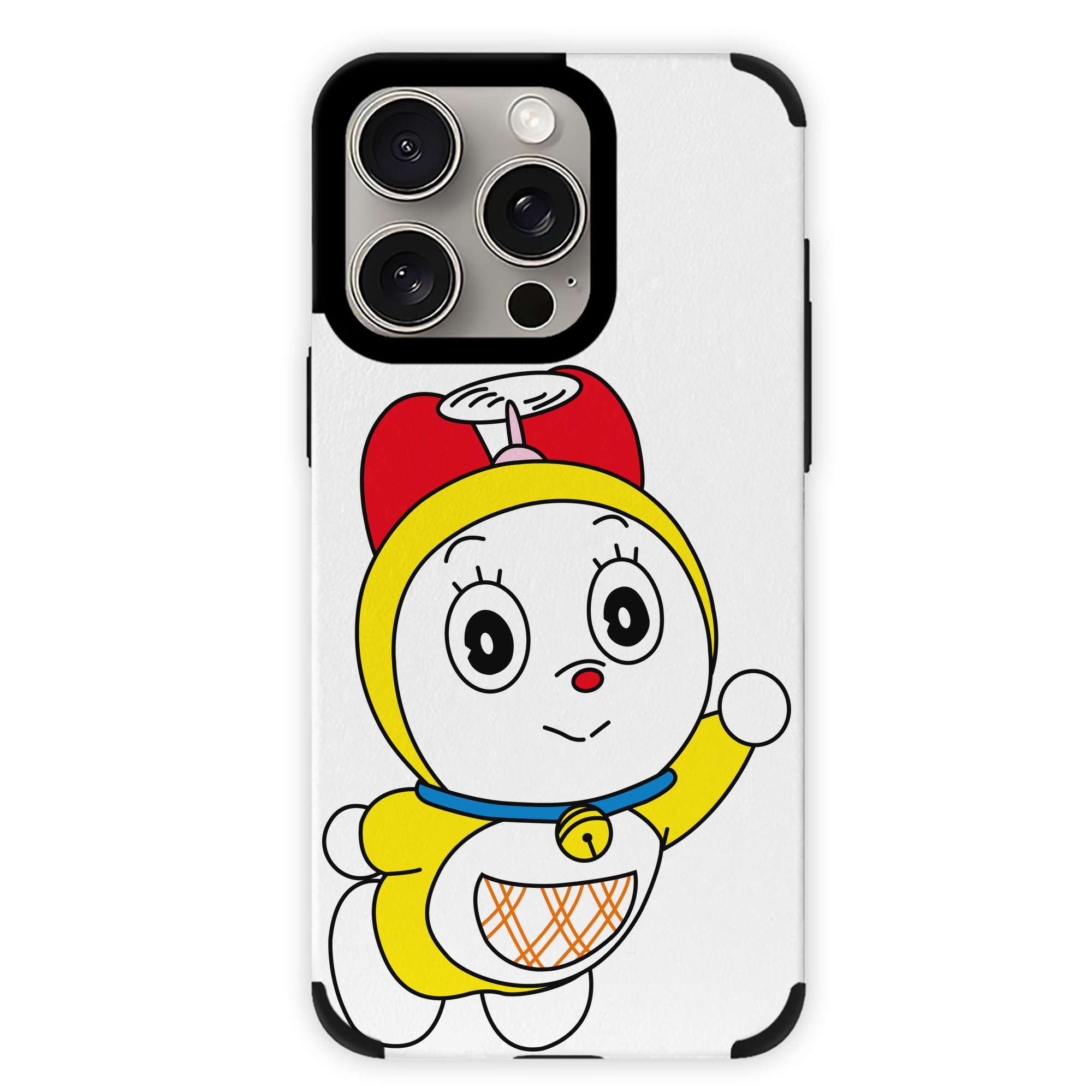 （画像用） ドラえもん ドラミ Doraemon Dorami 【iPhone15ProMax対応】 PUレザー スマホケース 耐衝撃＆黄変防止