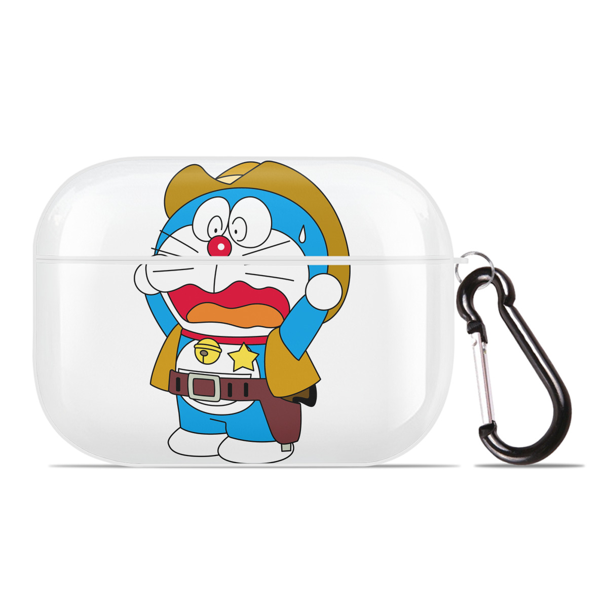 （画像用） ドラえもん Doraemon 【AirPods Pro用】ハードシェル保護ケース 耐衝撃・防指紋・カラビナ付き商品仕様
