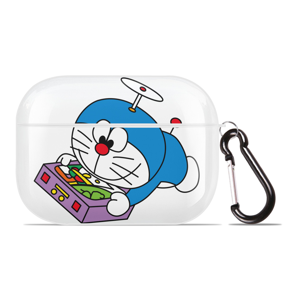 （画像用） ドラえもん Doraemon 【AirPods Pro用】ハードシェル保護ケース 耐衝撃・防指紋・カラビナ付き商品仕様