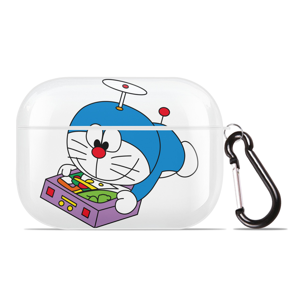 （画像用） ドラえもん Doraemon 【AirPods Pro用】ハードシェル保護ケース 耐衝撃・防指紋・カラビナ付き商品仕様