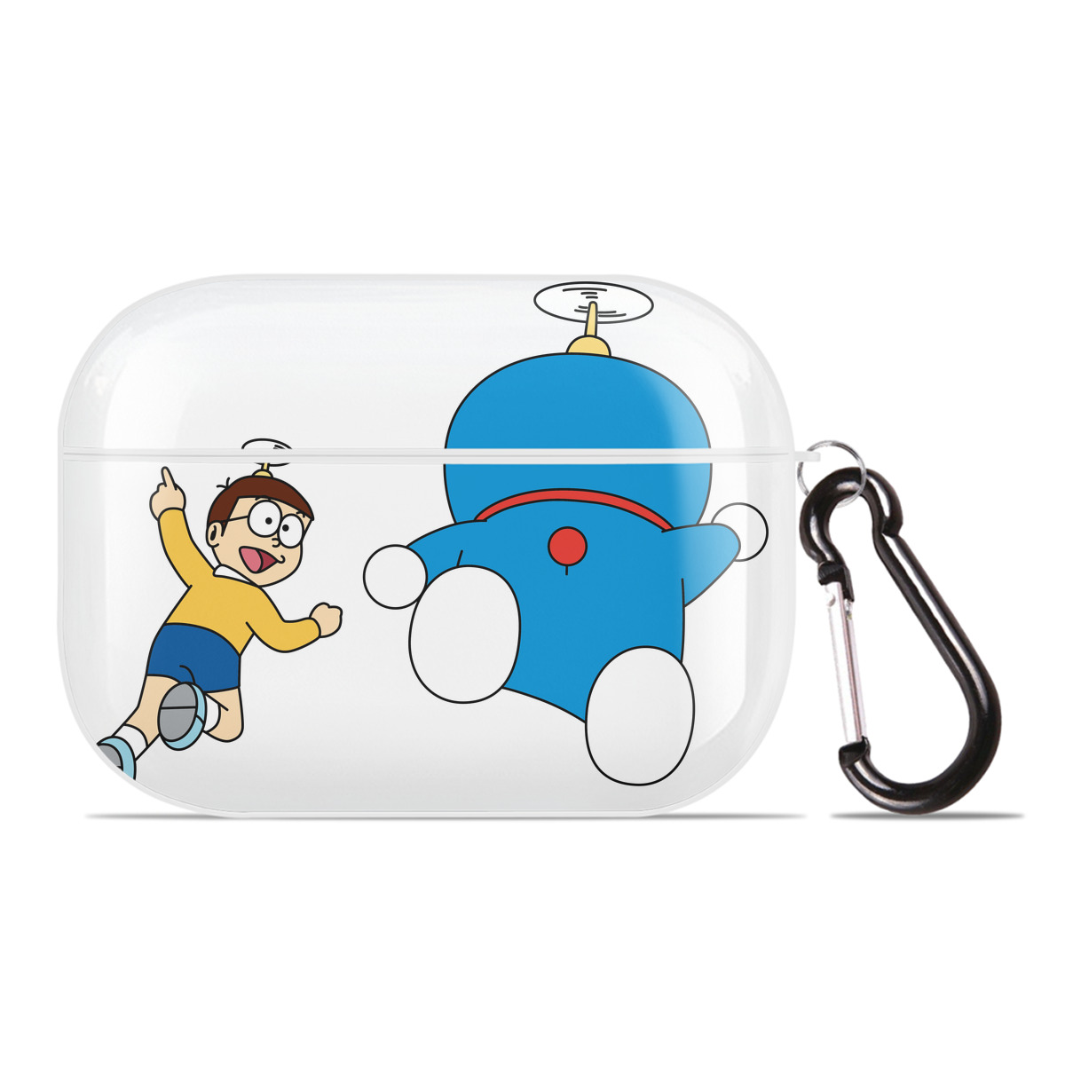 （画像用） ドラえもん 野比 のび太 Doraemon Nobita Nobi 【AirPods Pro用】ハードシェル保護ケース 耐衝撃・防指紋・カラビナ付き商品仕様