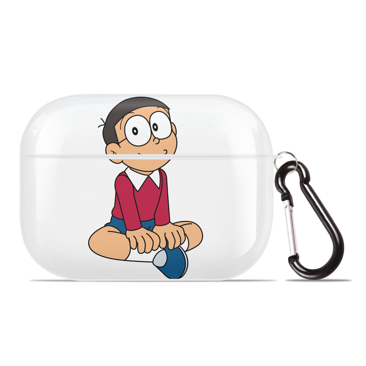 （画像用） ドラえもん 野比 のび太 Doraemon Nobita Nobi 【AirPods Pro用】ハードシェル保護ケース 耐衝撃・防指紋・カラビナ付き商品仕様