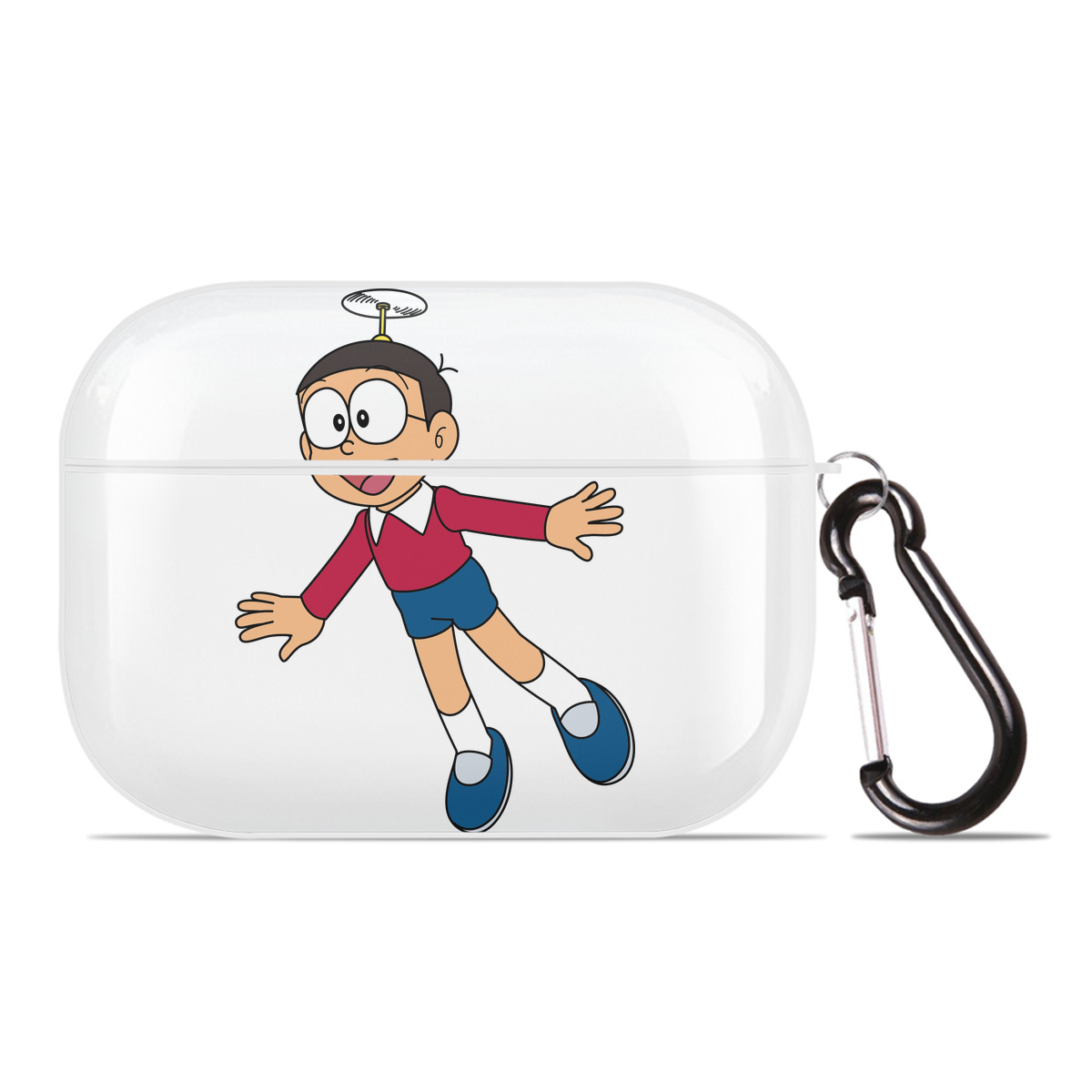 （画像用） ドラえもん 野比 のび太 Doraemon Nobita Nobi 【AirPods Pro用】ハードシェル保護ケース 耐衝撃・防指紋・カラビナ付き商品仕様