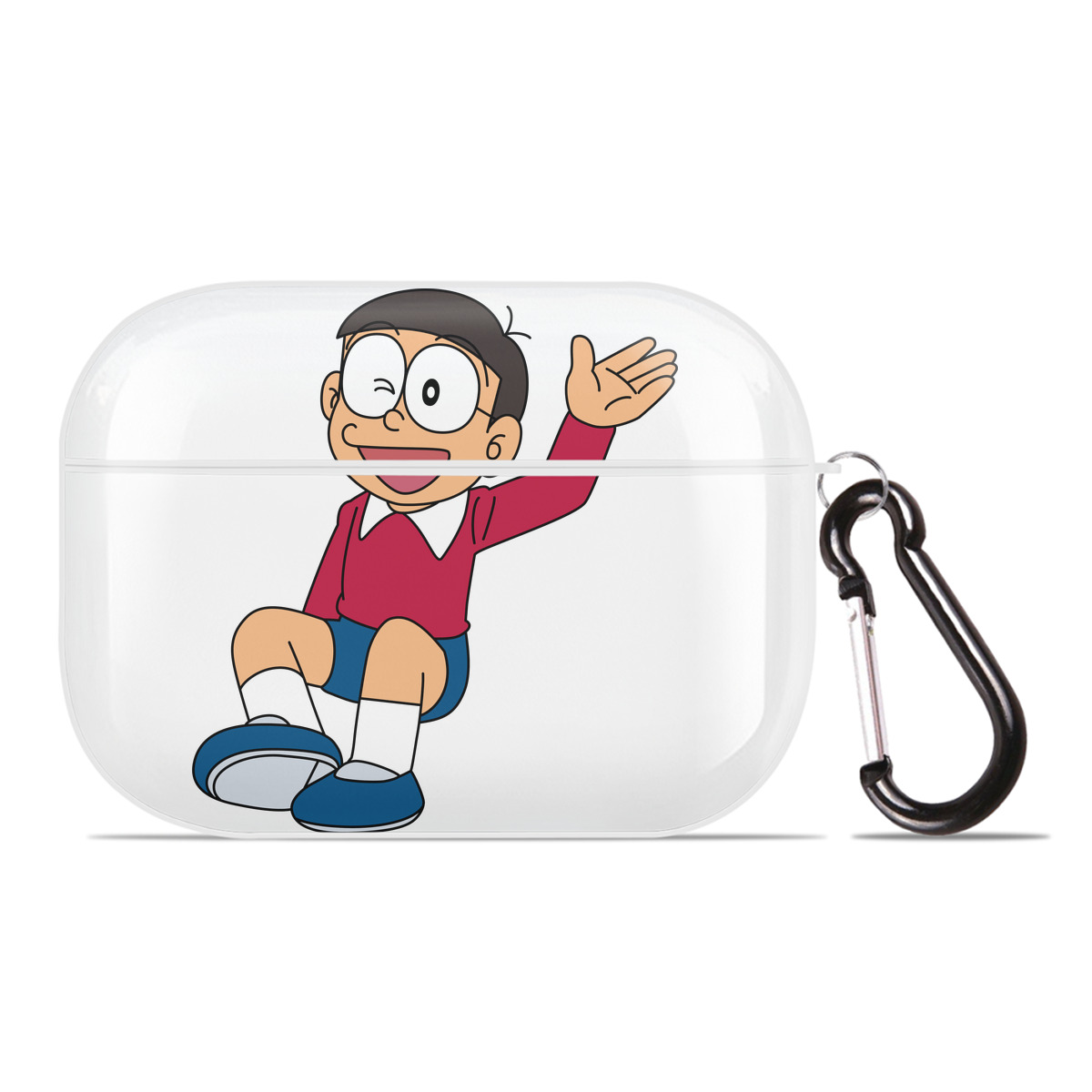 （画像用） ドラえもん 野比 のび太 Doraemon Nobita Nobi 【AirPods Pro用】ハードシェル保護ケース 耐衝撃・防指紋・カラビナ付き商品仕様