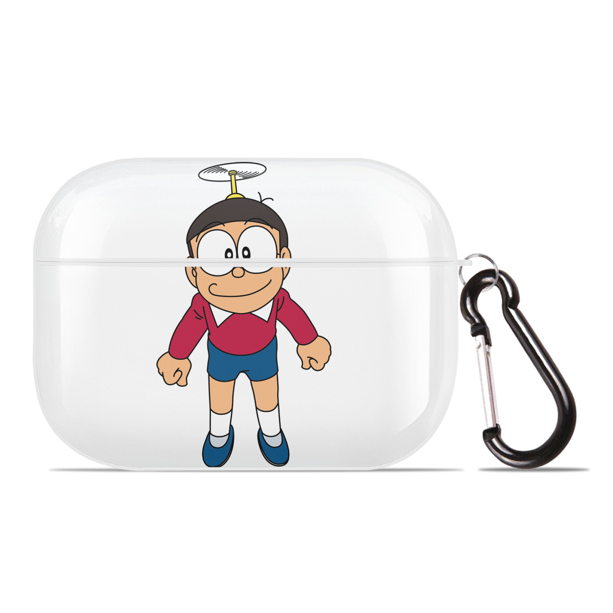 （画像用） ドラえもん 野比 のび太 Doraemon Nobita Nobi 【AirPods Pro用】ハードシェル保護ケース 耐衝撃・防指紋・カラビナ付き商品仕様