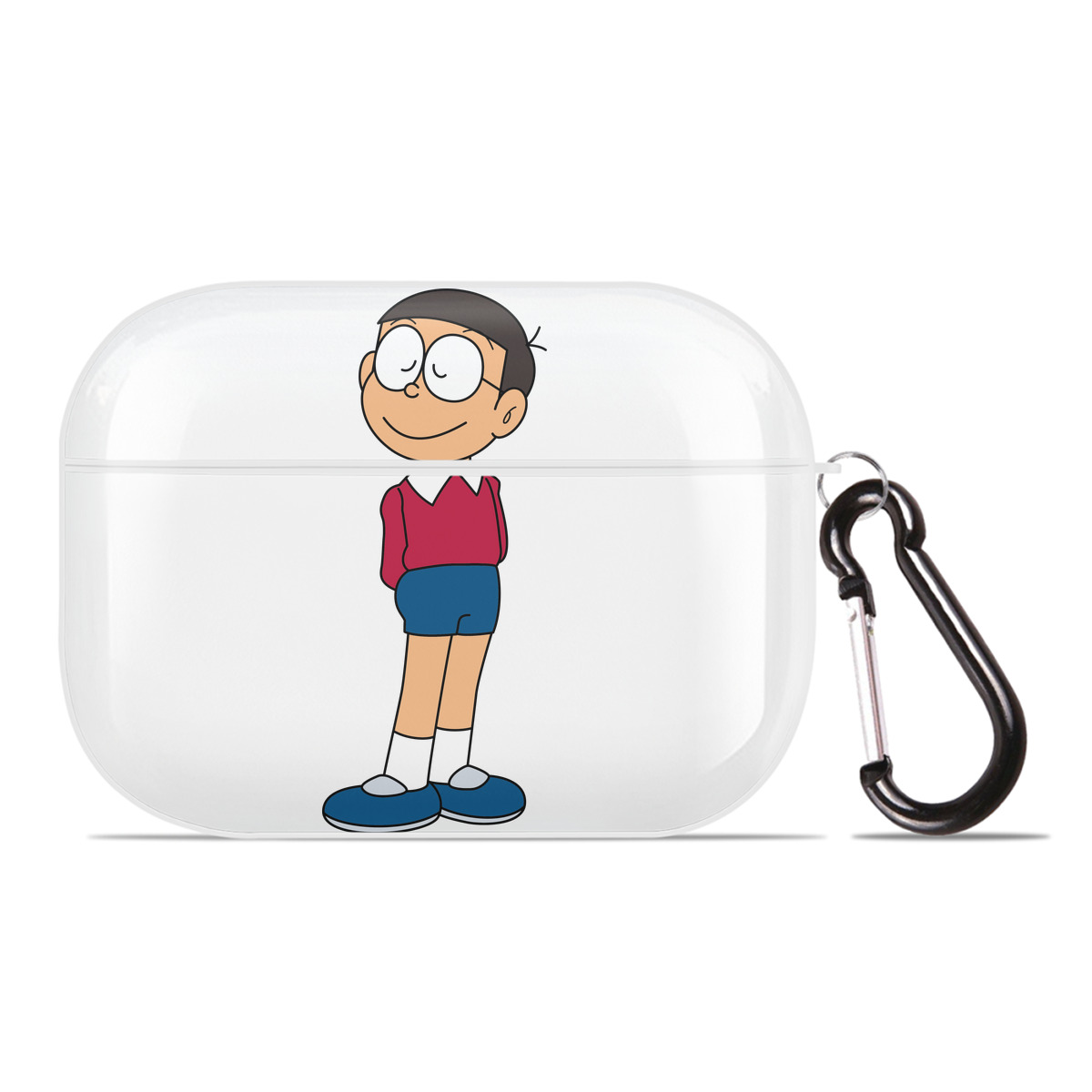 （画像用） ドラえもん 野比 のび太 Doraemon Nobita Nobi 【AirPods Pro用】ハードシェル保護ケース 耐衝撃・防指紋・カラビナ付き商品仕様