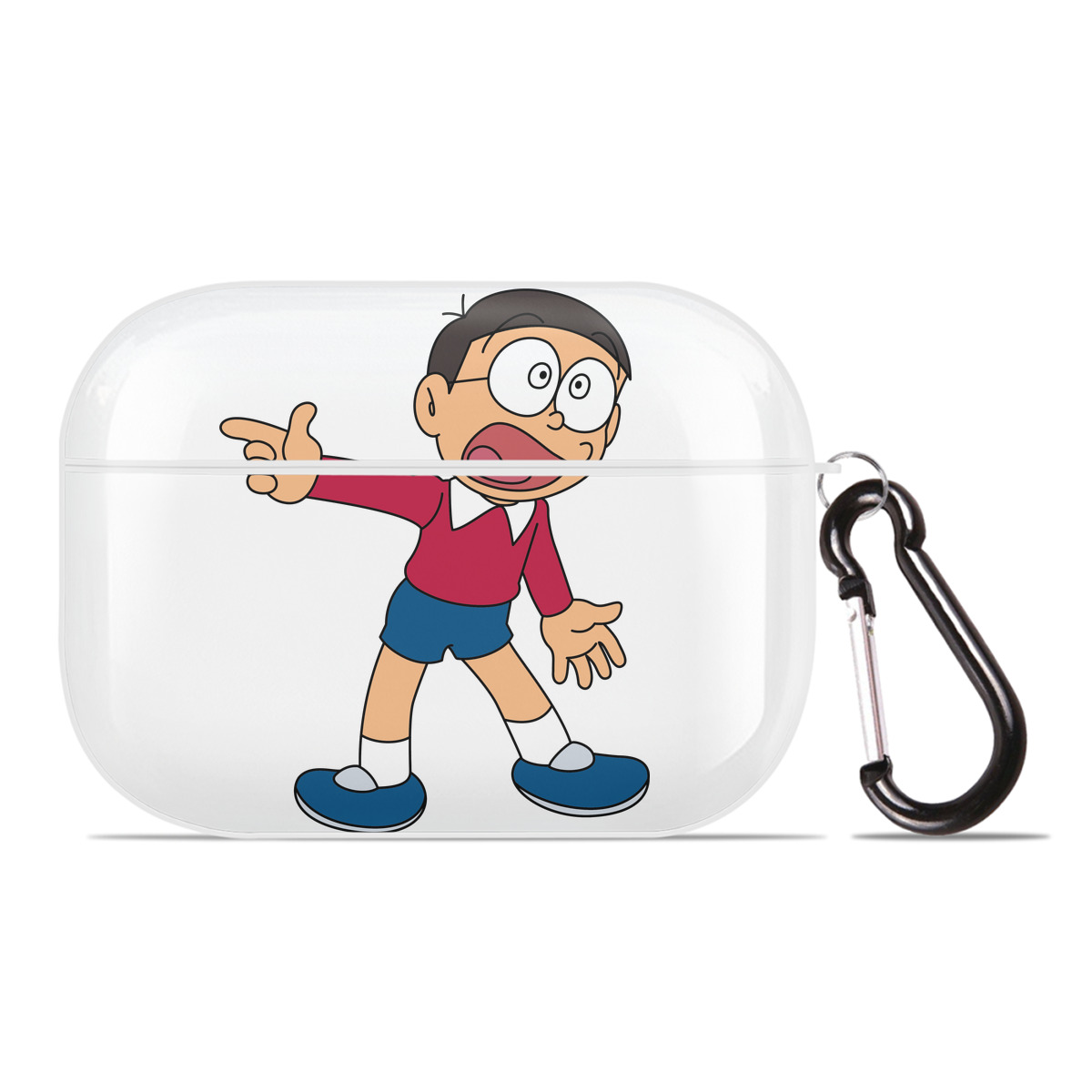 （画像用） ドラえもん 野比 のび太 Doraemon Nobita Nobi 【AirPods Pro用】ハードシェル保護ケース 耐衝撃・防指紋・カラビナ付き商品仕様